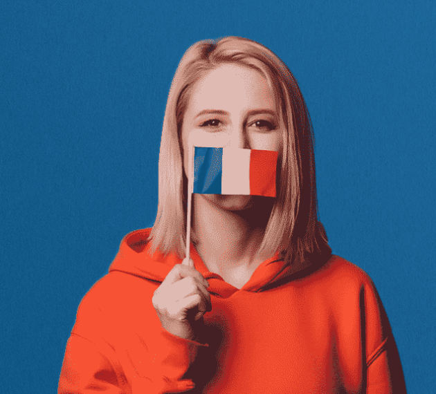 header étudiante avec le drapeau de la France